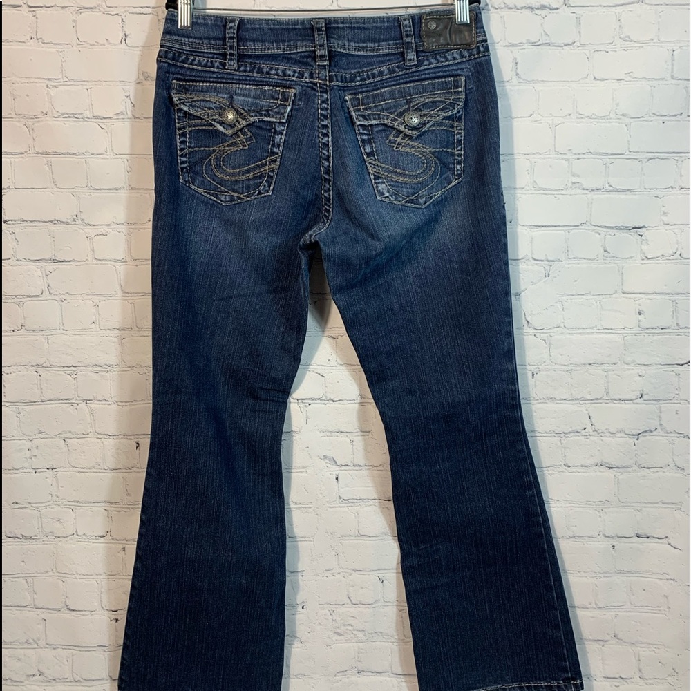 Silver Jeans Suki Surplus Bootcut Jeans Size W31/L30 - Dark Tone Denim - Picture 3 of 10